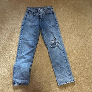 Distressed Blue Jeans